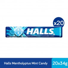 Halls Stick Mentholyptus Candy (34g x 20)